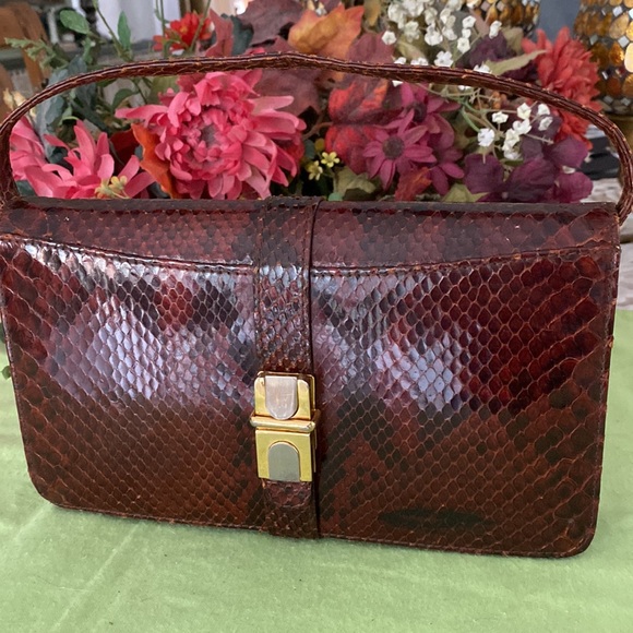 Vintage genuine python skin bag. - Picture 2 of 16